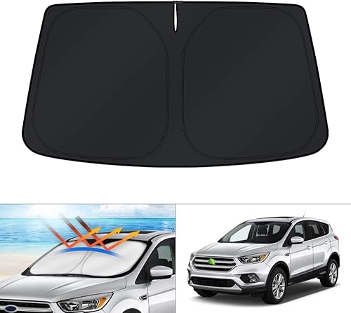 Miniatura 46 de KUST Parasol para parabrisas para Ford Fusion 2013-2020 2021, accesorios para ventana, protector de visera solar, plegable, bloquea los rayos UV