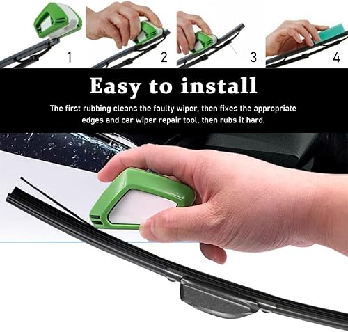 Miniatura 6 de Sylvil Herramienta de reparación de limpiaparabrisas de automóvil, reparador de limpiaparabrisas de vehículo ABS impermeable con esponja,