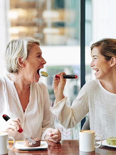 Miniatura 9 de Utensilios adaptativos, suministros especiales con peso, juego de tenedor, agarre débil y ayuda para discapacitados y Parkinson para vivir, artritis