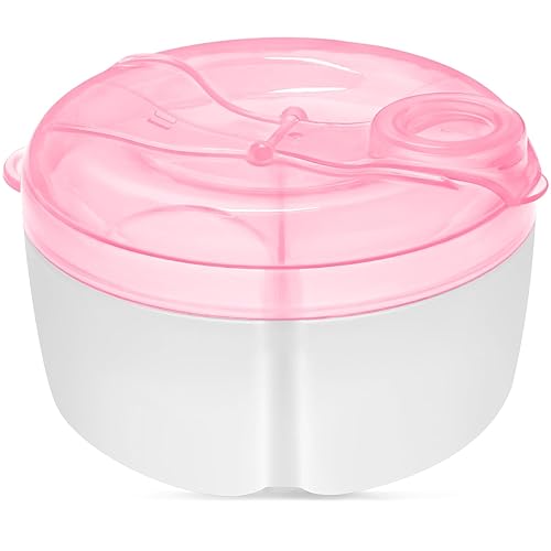 Miniatura 10 de Accmor Dispensador de fórmula para bebés sobre la marcha, contenedor de fórmula para llevar, dispensador giratorio de fórmula de tres compartimentos