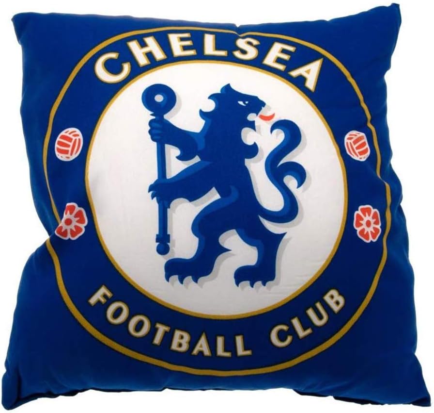 Chelsea FC Official Soccer Crest Cushion (One Size) (Blue/White)