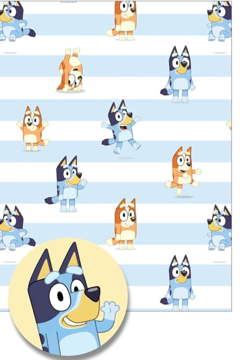 Bluey 2 Pack of Wrapping Paper, 4 Sheets Tags 1 sheet (Pack 4), Multi
