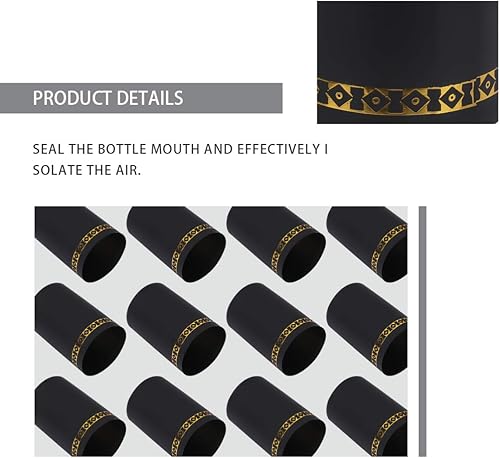 Miniatura 6 de Cabilock 100 tapas retráctiles para botellas de vino, cápsulas termorretráctiles de PVC, cápsulas de envoltura retráctil de vino para bodegas de