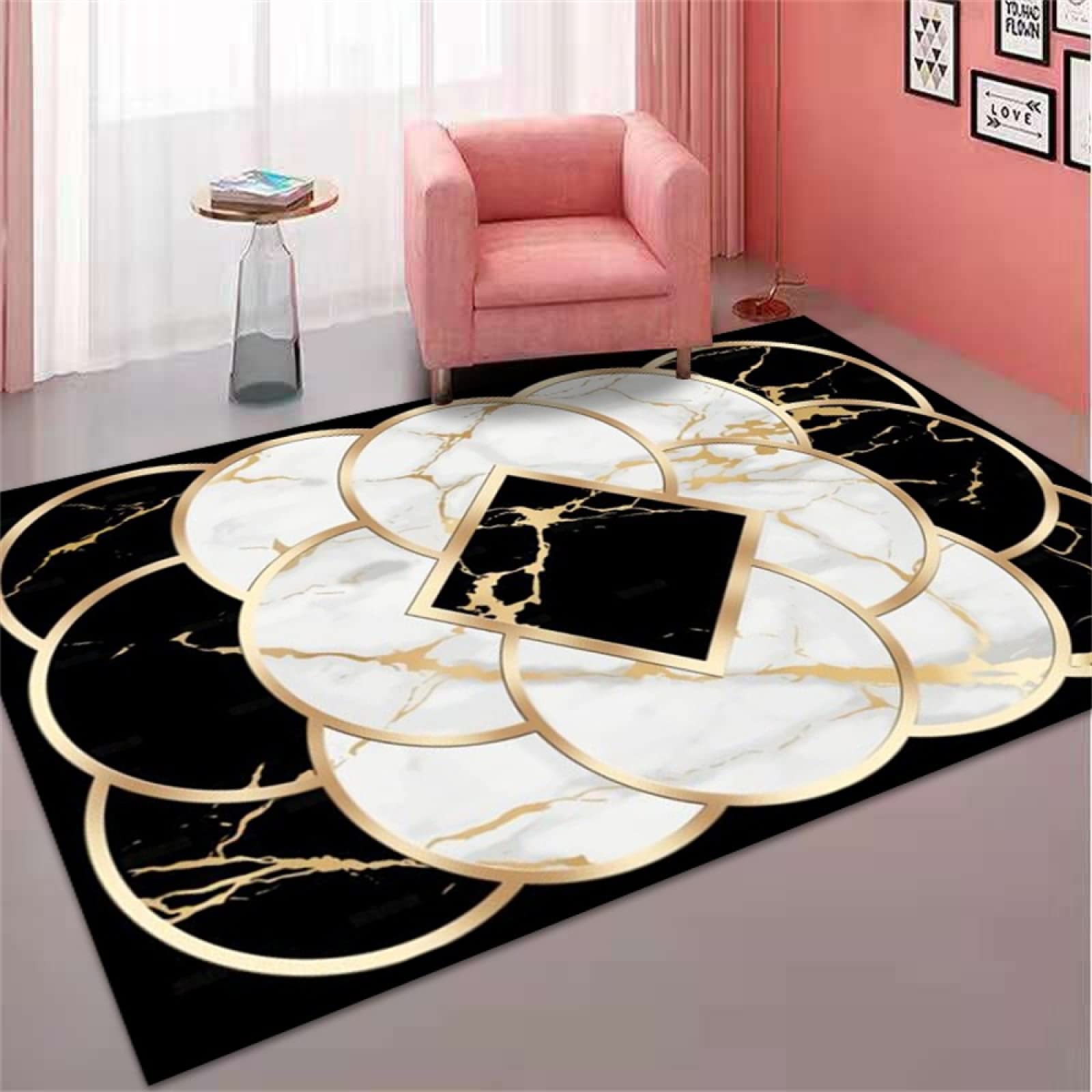 Tapis moderne 200x300cm résistant pour deco chambre garçon bleu et ado