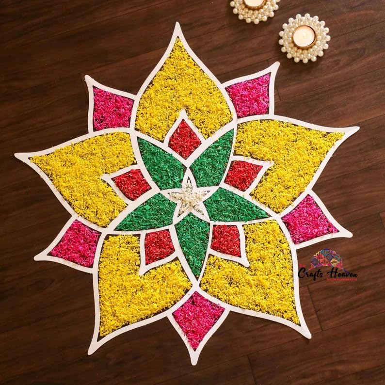The Crafts Heaven Reusable Rangoli Making Tools Kit Template Mat Island Poratable Floating Rangoli Waterproof Rangoli Templete Diwali Navratri Decoration Item for Home Office Temple -12 Inch (B0DHLJM7GQ) Amazon Price History, Amazon Price Tracker