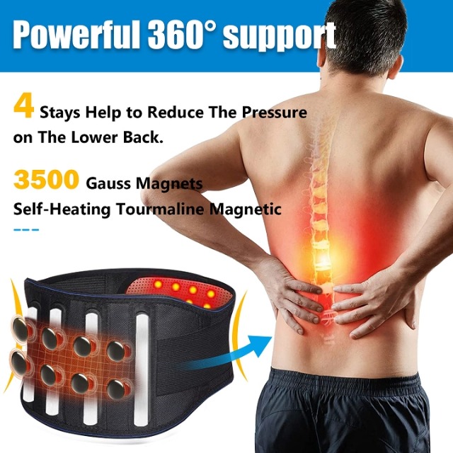 Adjustable Tourmaline Belt Self heating Magnetic Therapy Waist Support Belt Lumbar Braces