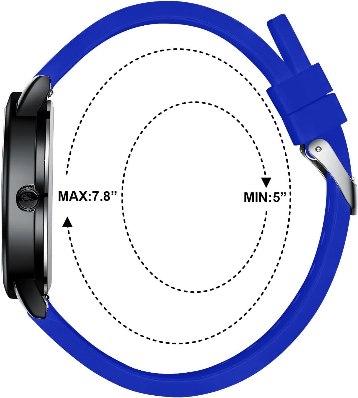 Blekon Original Nurse Watch with Second Hand – Nursing Student Essentials Work Watches for Women, Clip-On Analog Wristwatch for Nurses & Medical Students with Sweeping Secondhand (Black/Blue)