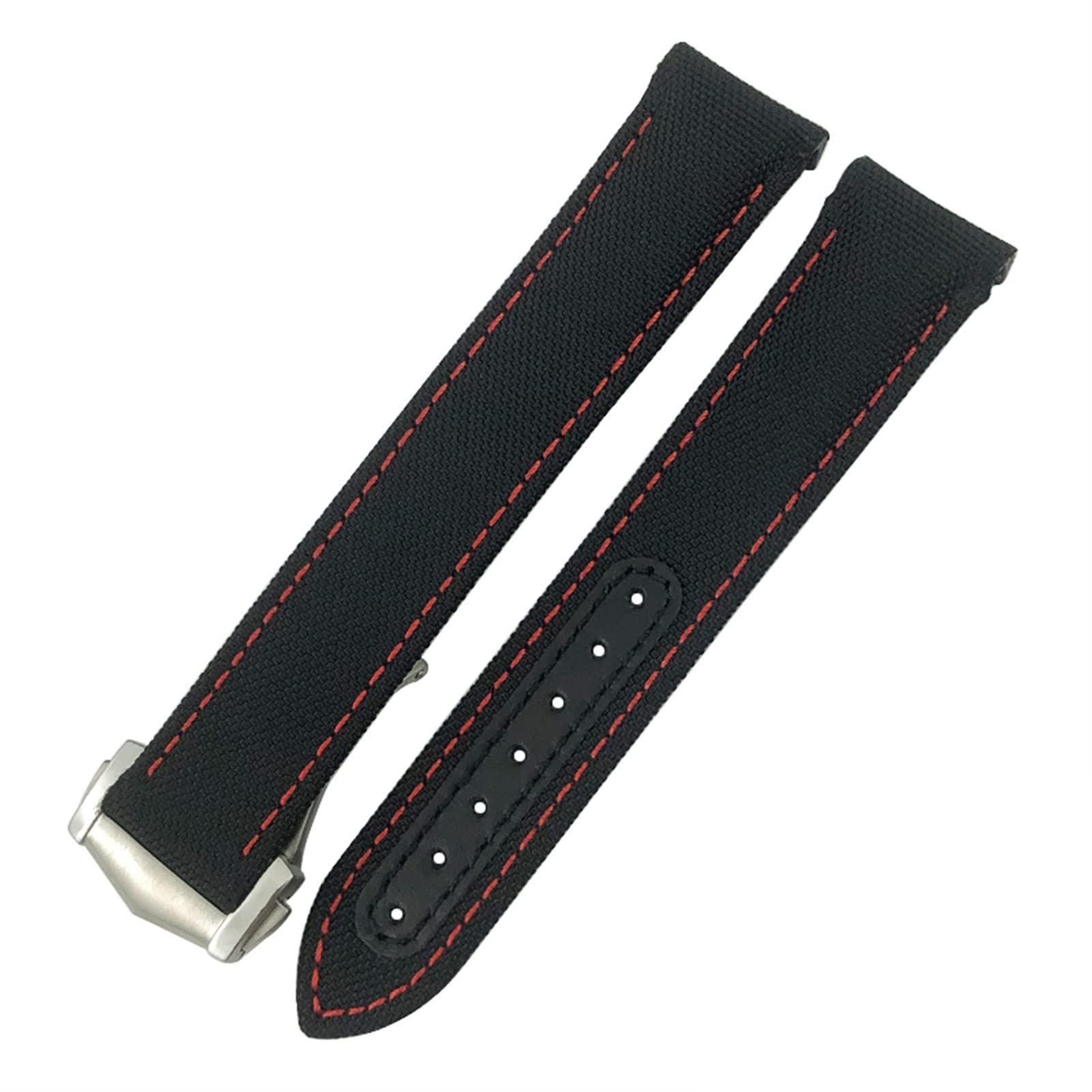 Bracelet de montre en toile de nylon 19 mm 21 mm tissu pour montre Omega 300 bleu