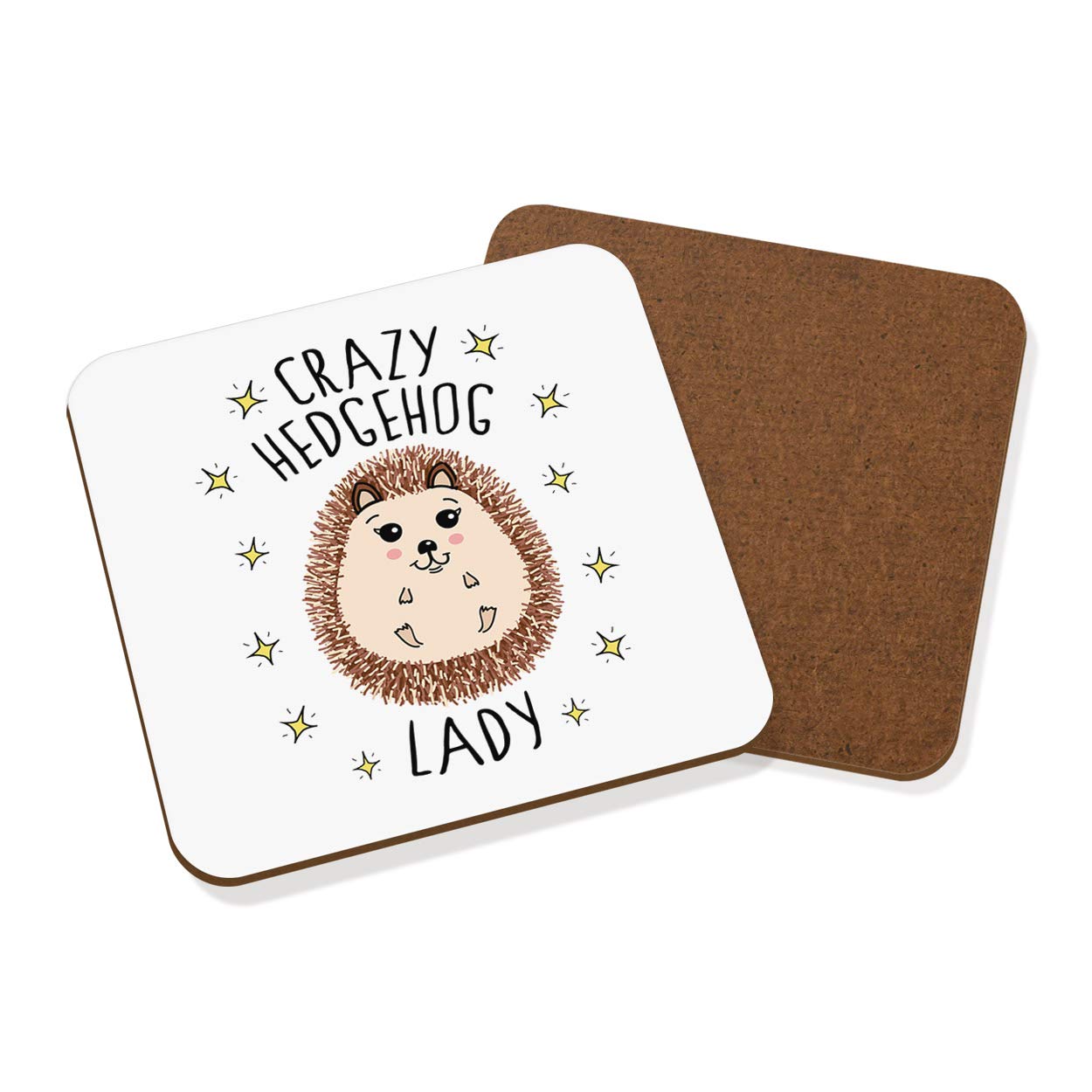 Crazy Hedgehog Lady Coaster Drinks Mat