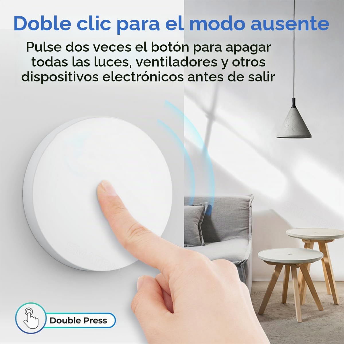 Interruptor inalámbrico Zigbee Control de 3 vías Interruptor mini con botón Zigbee para dispositivos domésticos inteligentes, compatible con la aplicación Tuya, paquete de 2