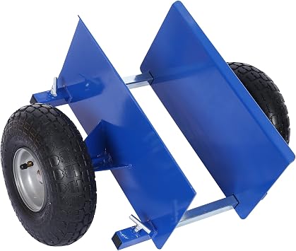 Heavy Duty Adjustable Panel Dolly with Pneumatic 10" Wheels, 600LBS Load Bearing Blue