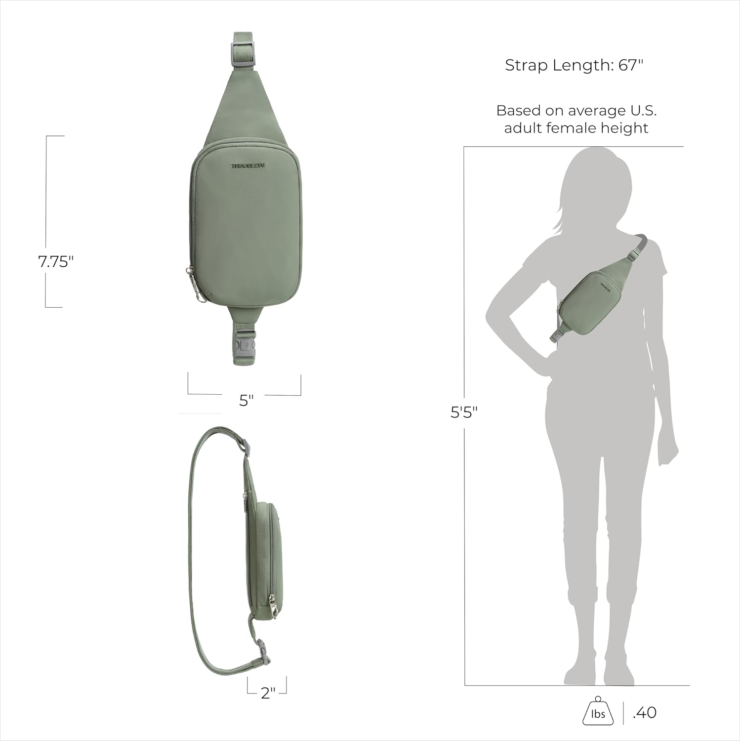 Travelon Anti-Theft Roam Compact Sling - Image 4