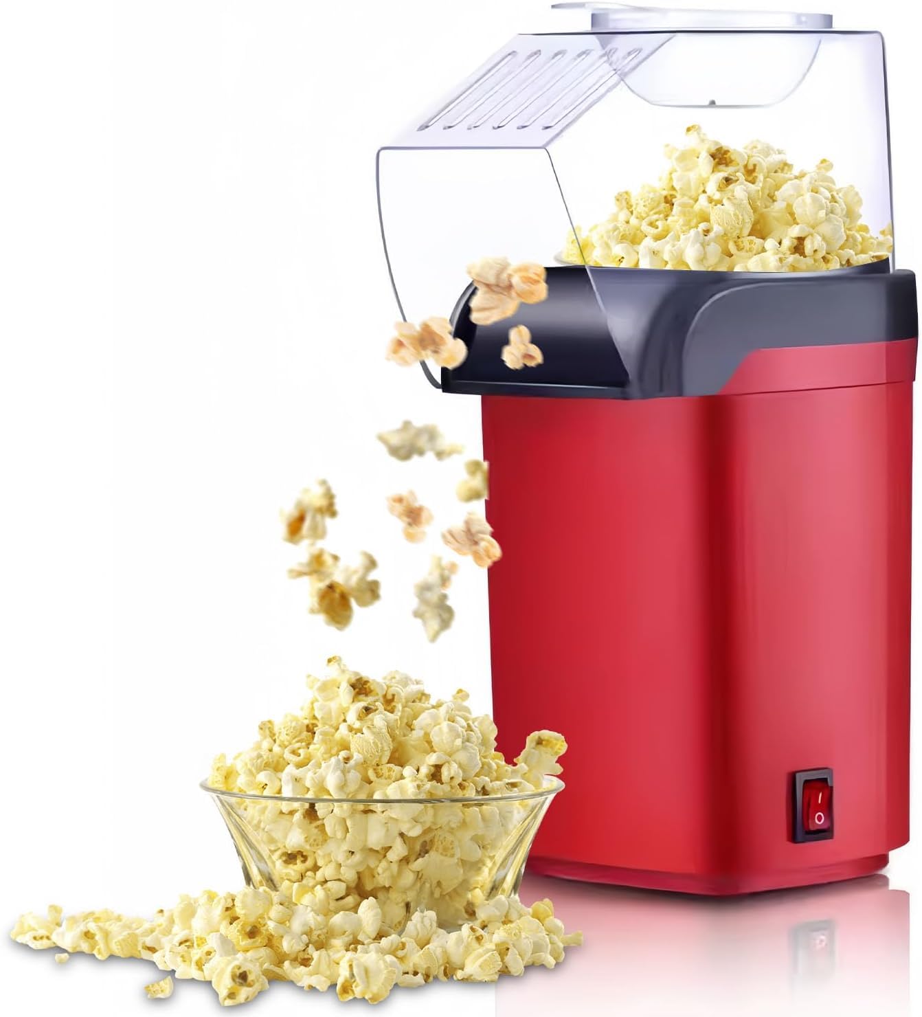 Hot Air Popcorn Popper Maker With Measuring Cup To Portion Popping Corn