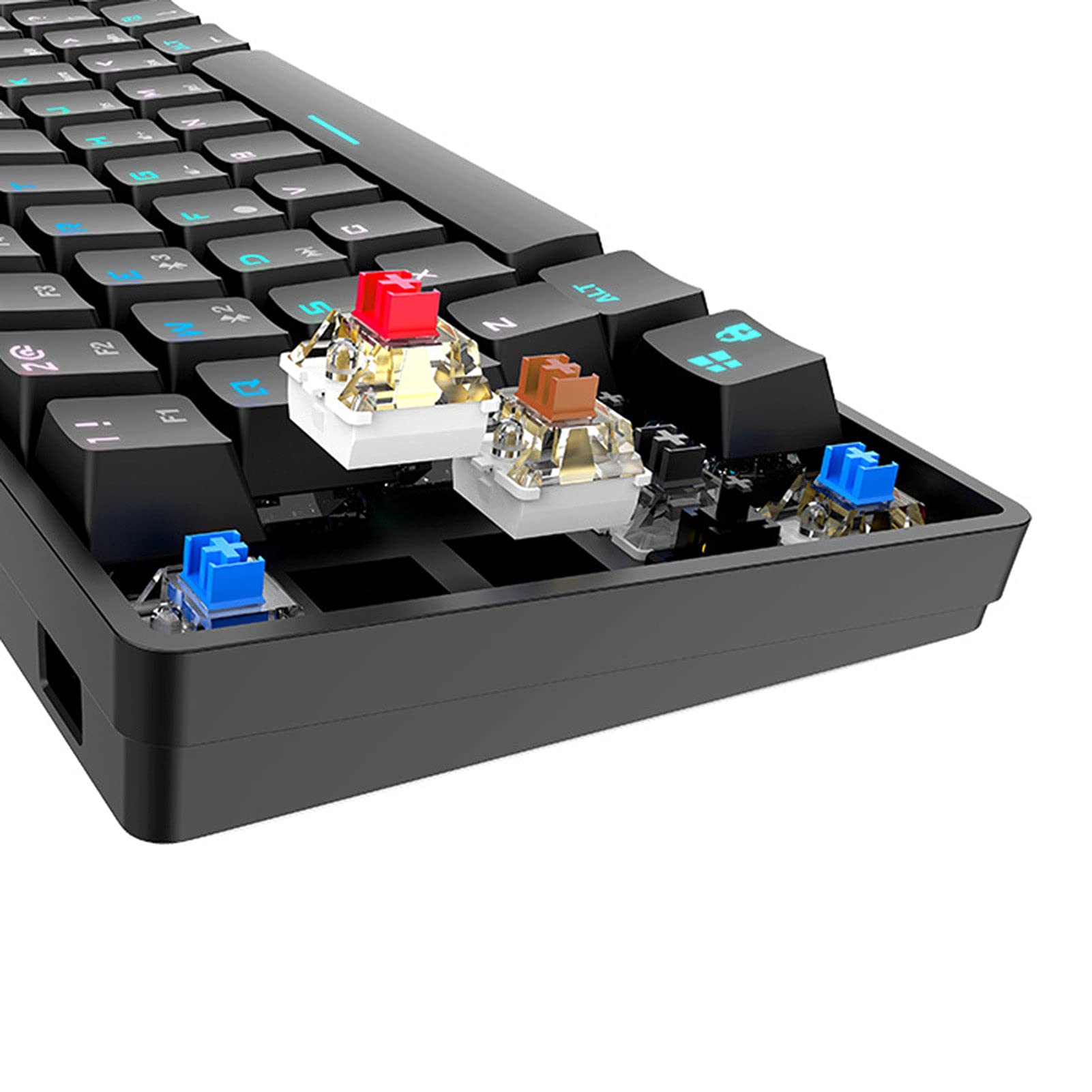 ADITAM Ricevitore 61-Key Dual-ModeLighting - Compatibile Ricarica Keyclick Tastiera Meccanica cablata per PC Tastiera cablata per Computer Periferiche per Computer Double The Comfort