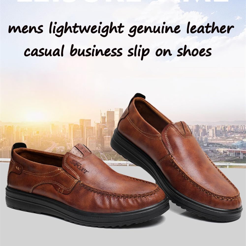 Mocasines ligeros de piel auténtica para hombre, informales, de negocios, mocasines para hombre, mocasines de conducción para hombre