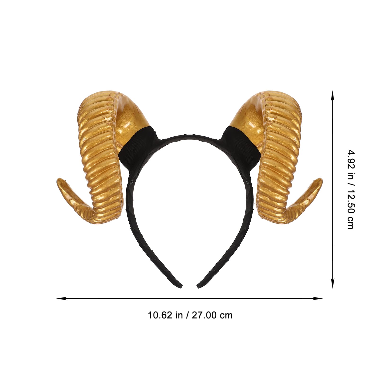 SEWACC Antler Headband Lightweight Hair Hoop for Cosplay Party Photo Props and Festival Hair Accessories, Golden - Image 3