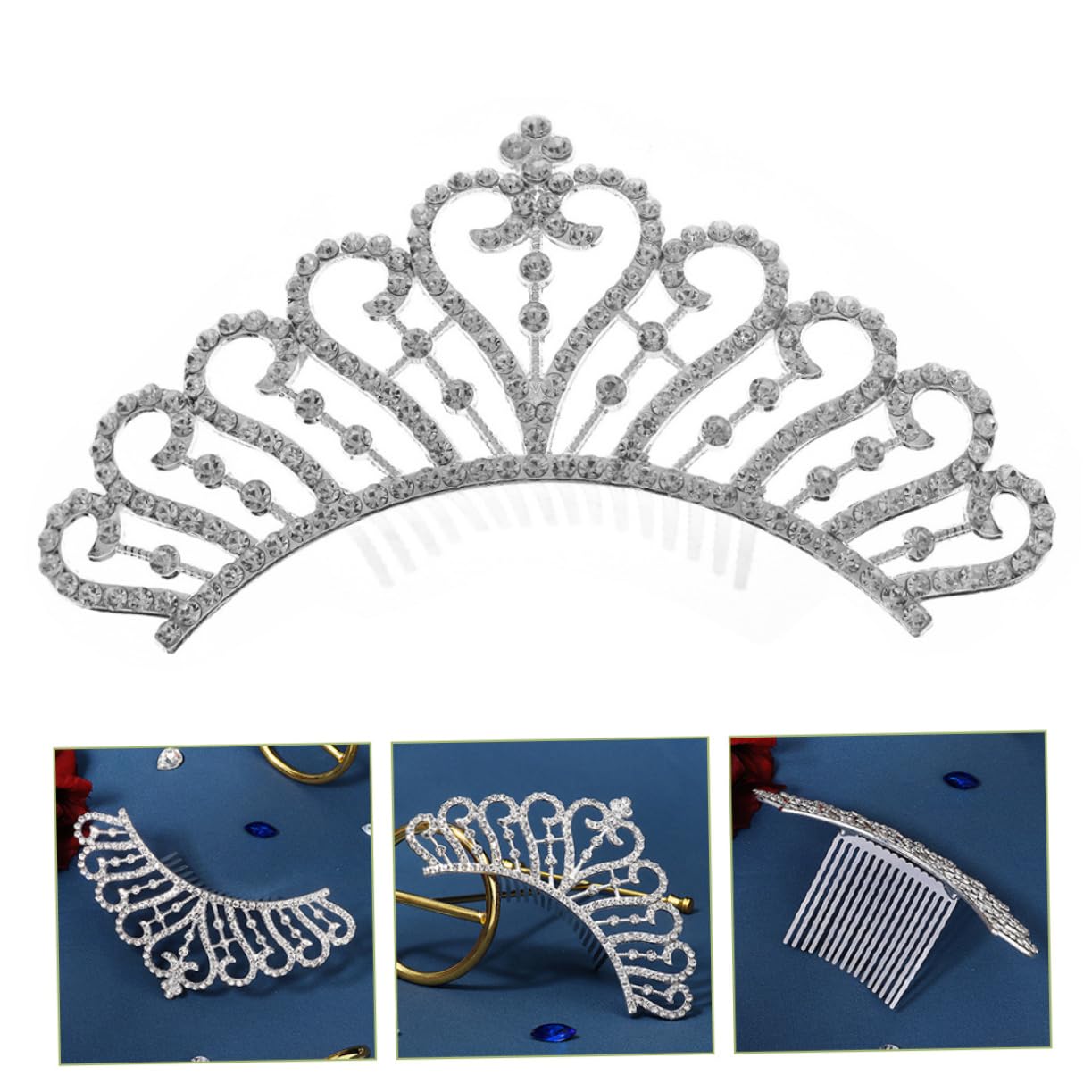 DOITOOL 5 Stück Haarschmuck Für Hochzeiten Braut-haarkamm Seitlicher Haarkamm Clip Stilvoller Kopfschmuck Krone Geeignet Für Haartypen