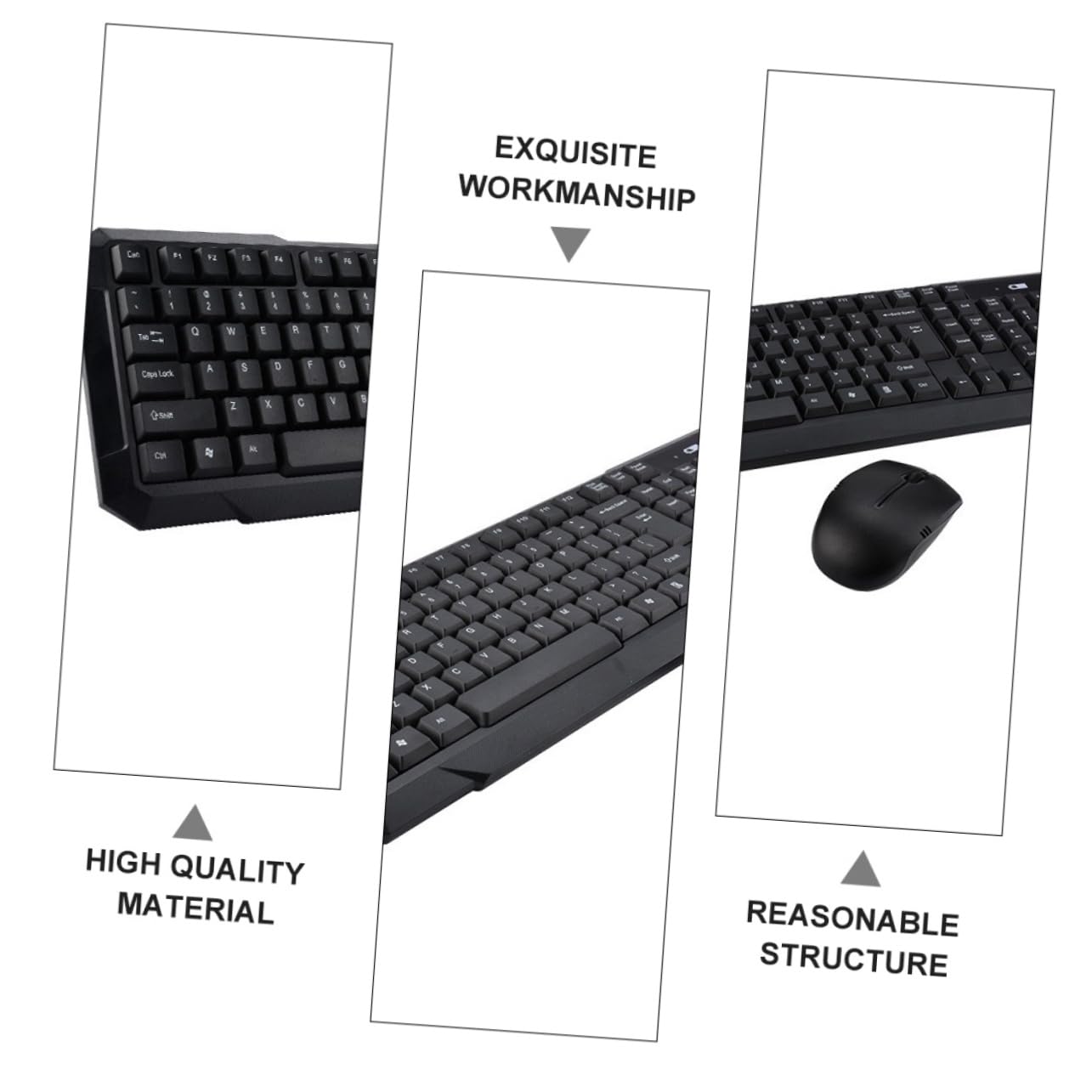 Gadpiparty Tastiera e Mouse Wireless Combo Per Computer Desktop e Laptop Ricevitore Usb Condiviso Tecnologia Risparmio Energetico Automatico Installazione Plug and Play Driver
