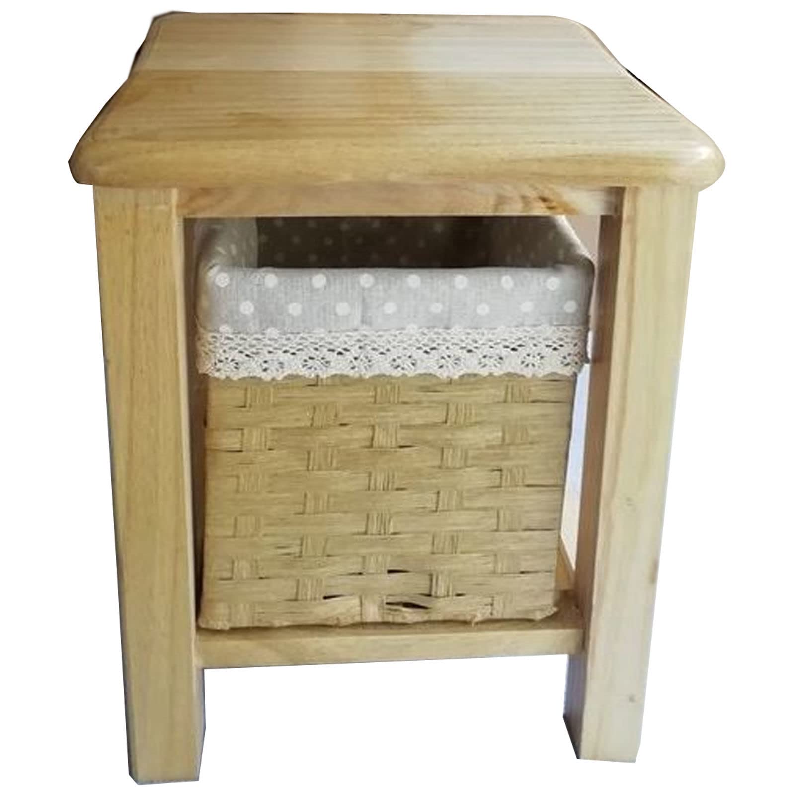 Repose-pieds pouf de rangement LUNEZY tiroir escabeau salon chambre