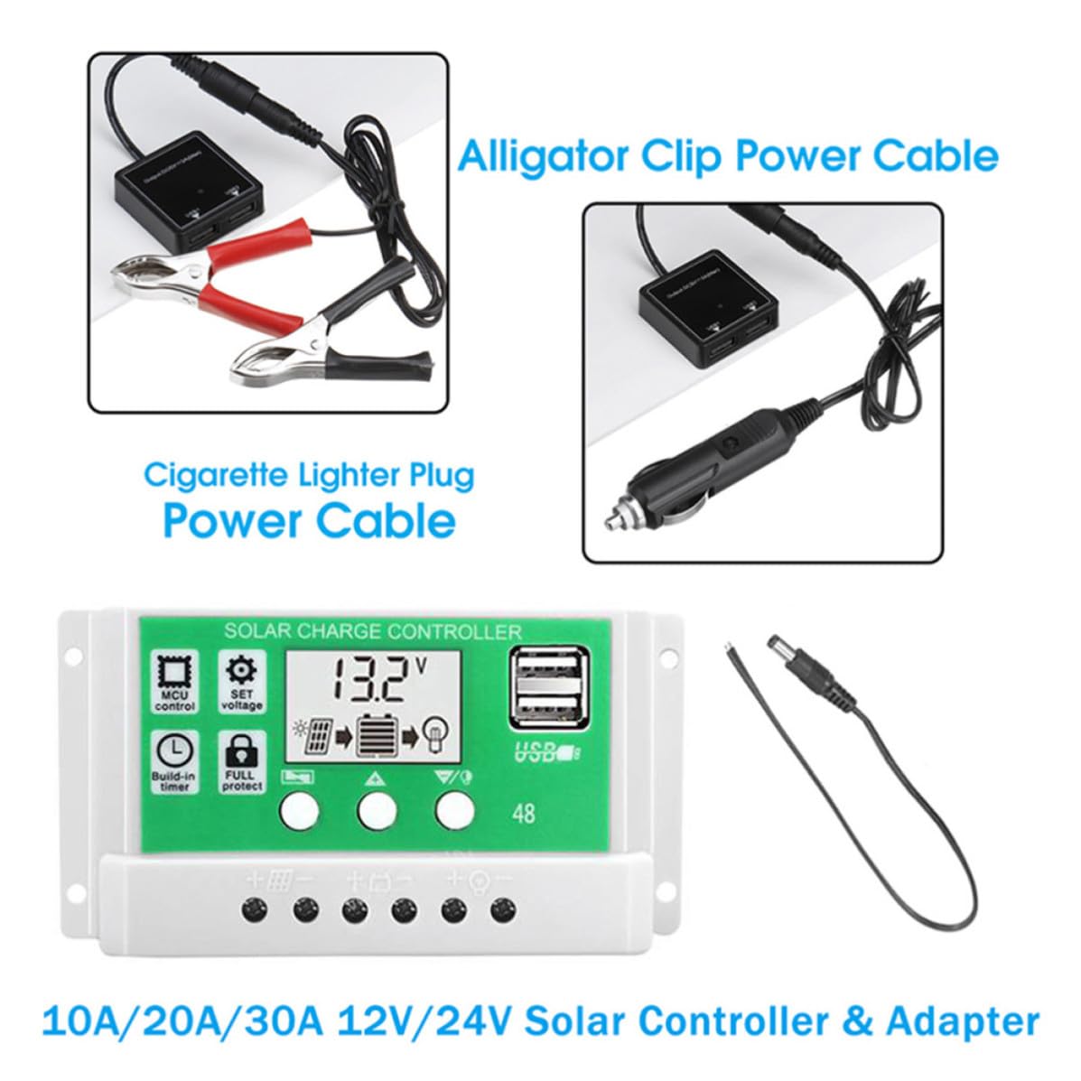 Pannello Solare Pieghevole 18v 25w Nero Controller 30a