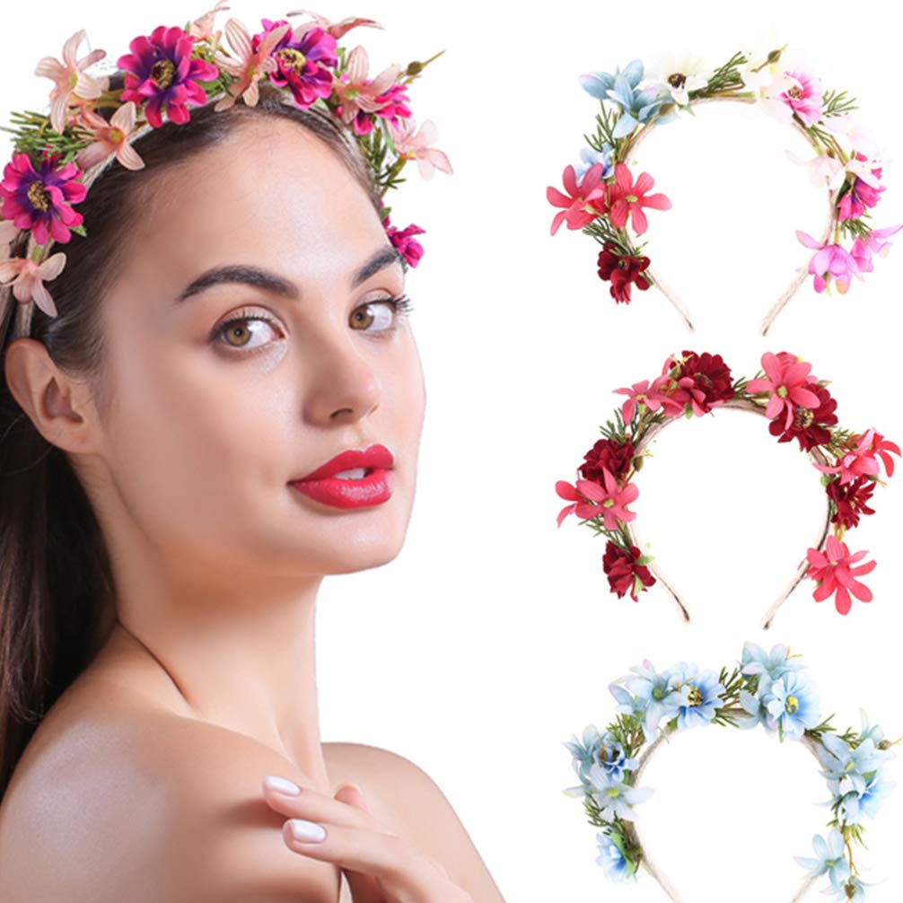 Minkissy 4 Ghirlande LED Per Capelli Con Fiori | Luci Bianco Caldo, Batterie Incluse | Per Matrimoni, Feste, Halloween