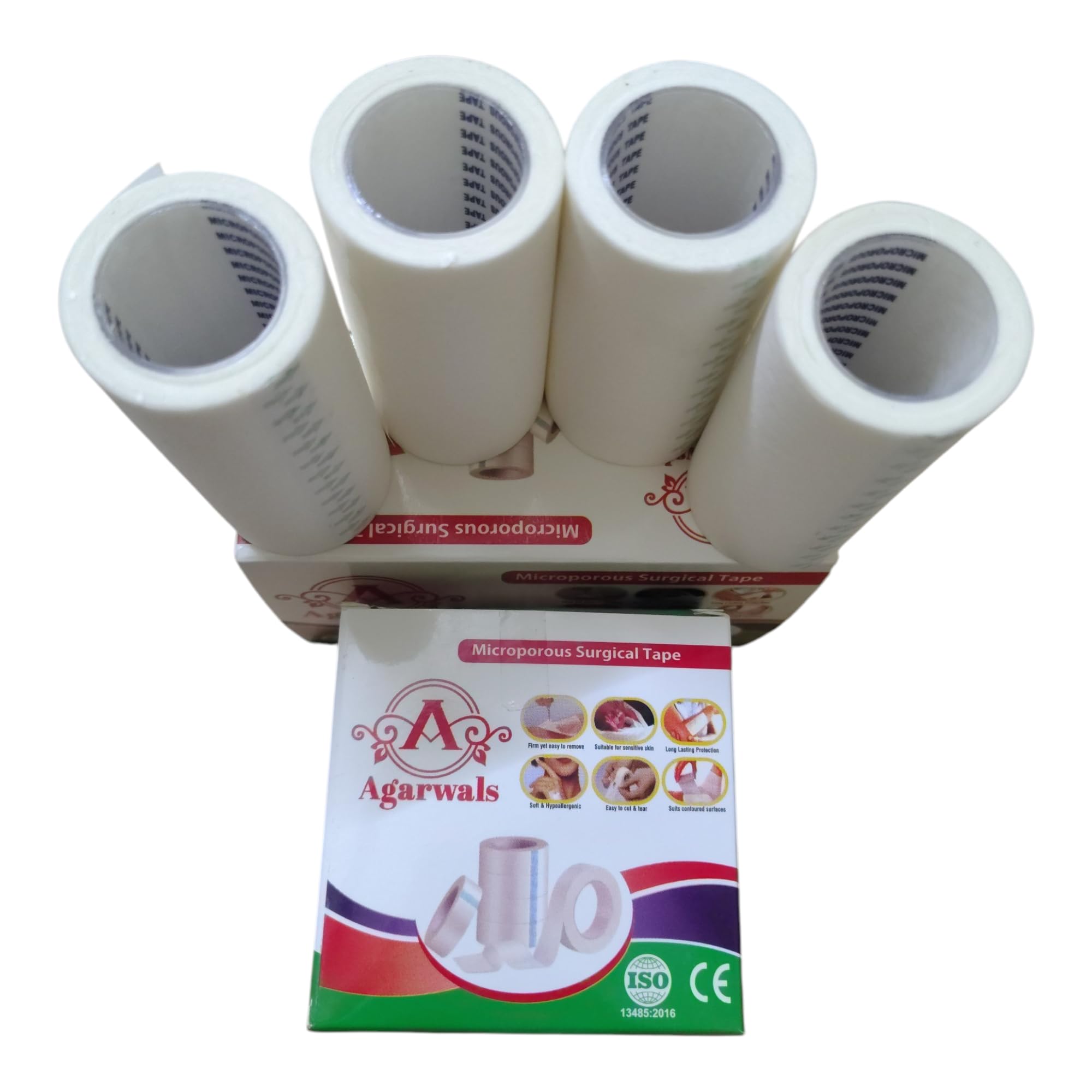 Microporous Surgical Paper Tape 3 Inch x 5 Meters (Pack of 4) | Breathable Hypoallergenic Medical Tape for Wound Dressing & Bandage Fixing | Easy Tear, Strong Adhesion-picture-26
