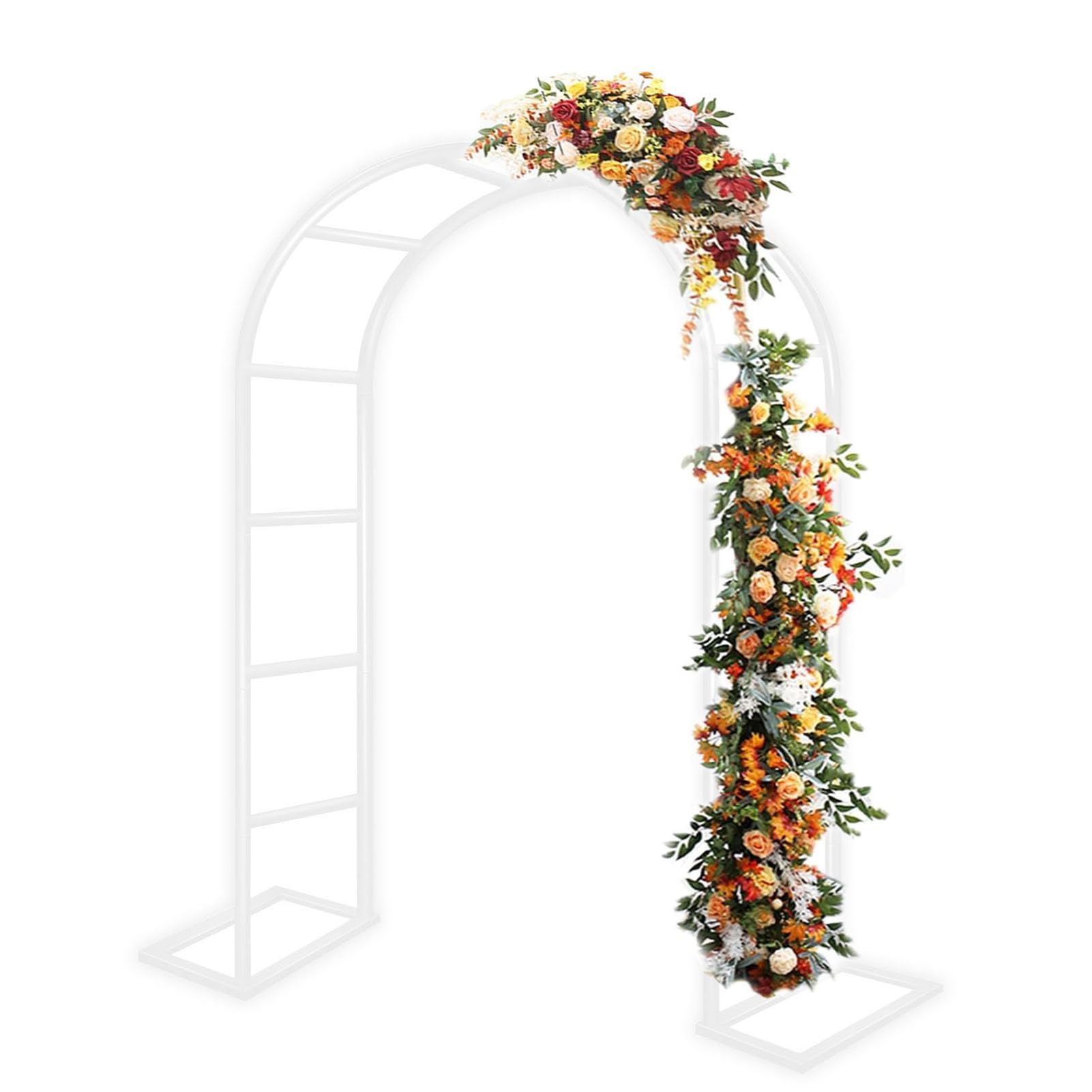Arche de roses blanche en métal grand format pour décoration de jardin