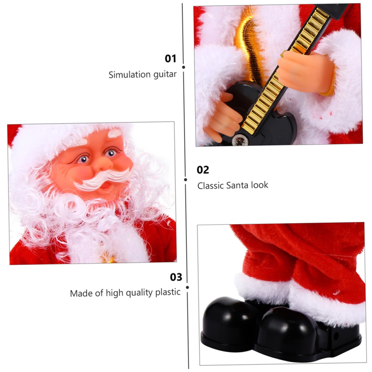 Muñeco Eléctrico Papá Noel Musical con Movimiento para Fiesta de Navidad y Año Adorno Divertido para Decoración Festiva Sin Pilas Varios Estilos