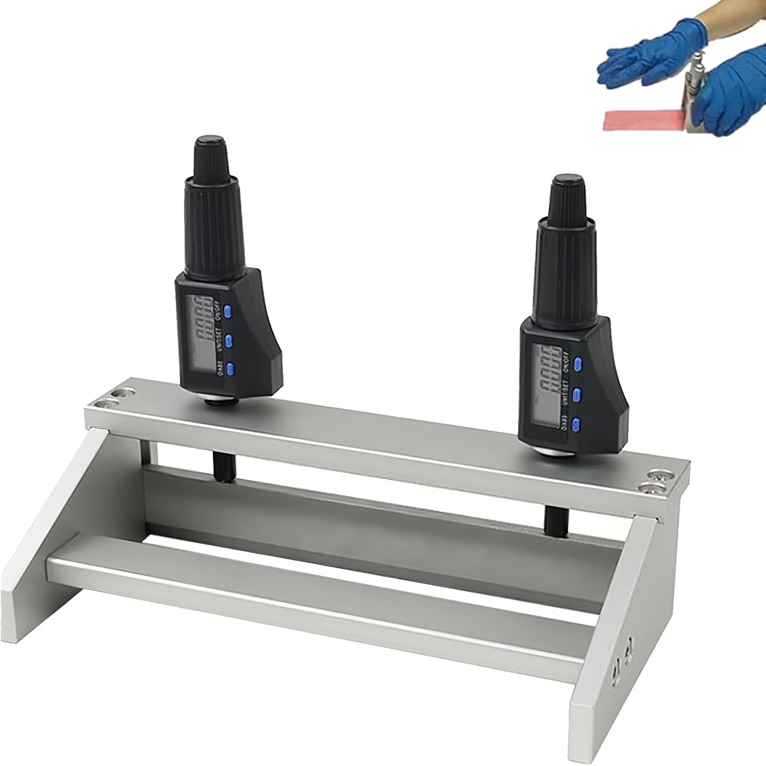 Adjustable Digital Display Film Applicator, 100mm 150mm 200mm 300mm Wet Film Preparation Device, Measuring Range: 1-6000μm, Stainless Steel Scraper, for Paint, Coatings (200mm)