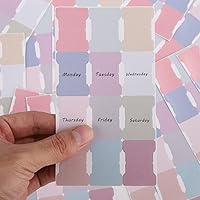 Vista 4 de 20 Sheets/240 Pieces Sticky Index Tabs, Double Sided Book Page Markers Tabs Blank Monthly Tabs Writable Sticky Notes Flags Self Adhesive Planner