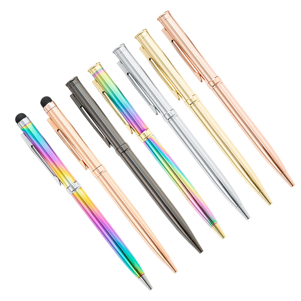 Ballpoint Pen Luxury Metal Ballpoint Pen 2-in-1 Stylus Pen Twist Action Portable Refillable Stylus Ballpoint Pen for Business — view 6