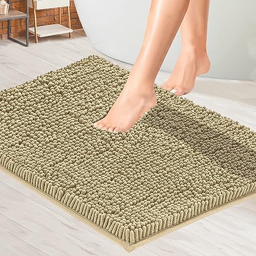 MAYSHINE Bathroom Rug Set | Soft Plush Chenille Bath Mats with PVC Non-Slip Backing, Absorbent Washable Quick Dry Area Rug Sets for Bathroom Floor | 32