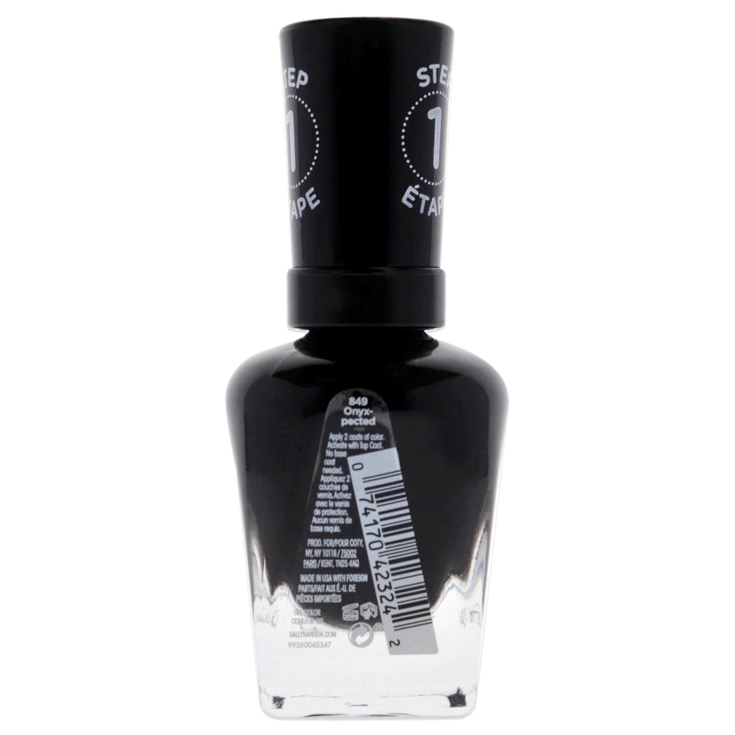 Sally Hansen Miracle Gel Nail Polish, Shade Onyx-pected 849 (Packaging May Vary) (Pack of 2)