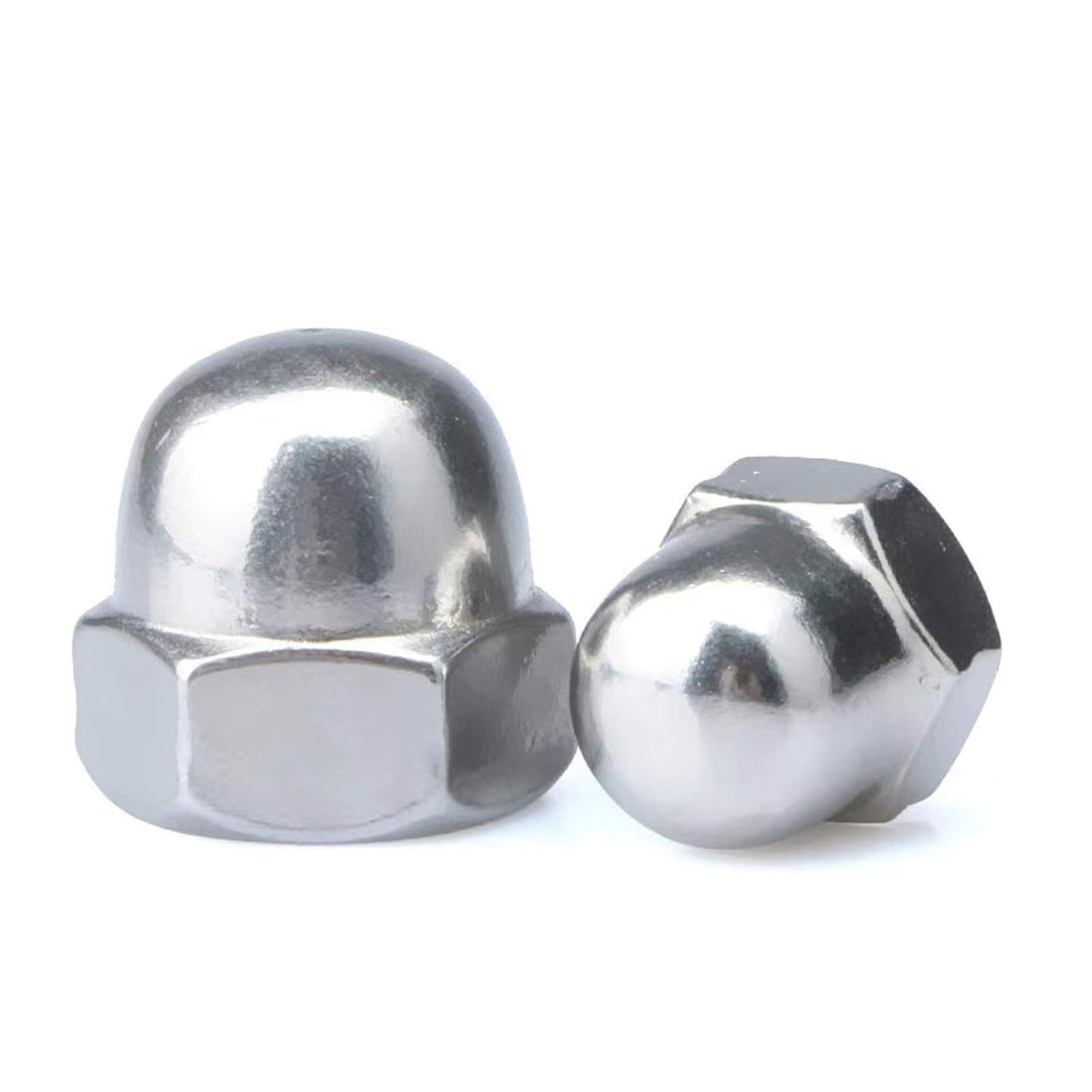 M3-0.5 Metric Acorn Cap Nuts Dome Head Nuts, 304 Stainless Steel 18-8, Plain Finish,Hex Acorn Cap,Nuts Decorative Nut Caps (100 Pcs)