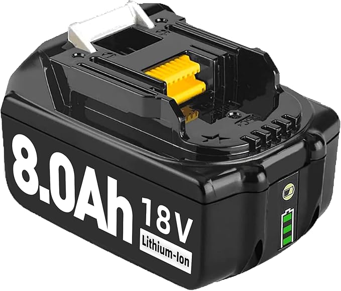 1 Stück 8.0Ah 18V Li-Ion Ersatz für Makita Akku Kompatibel mit Makita Akku 18V BL1860 BL1850 BL1845 BL1840 BL1830 für Kabellose Werkzeuge (1)