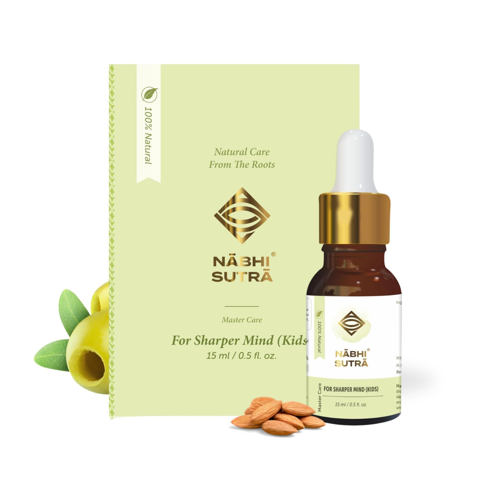 Sponsored Ad - Nabhi Sutra Brain Memory Booster Belly Button Oil for Kids | Ayurvedic & Natural Memory Enhancer | Improves Focus, Learning Ability & Overall Growth | Boosts Brain Function & Concentration | 15ml