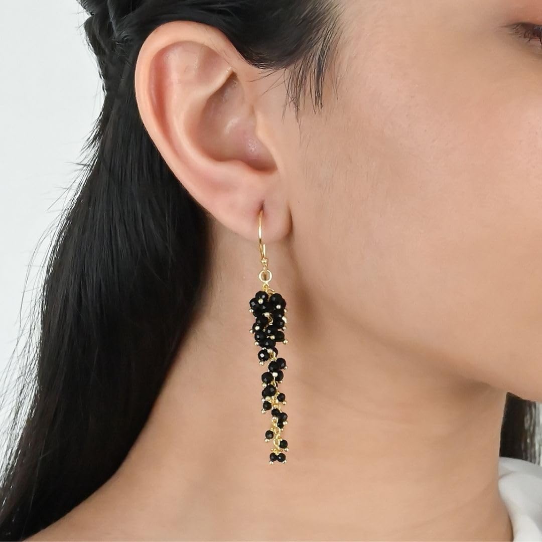 Gempires Gemstone Beaded Crystal Earrings Handmade Cluster Jewelry Hypoallergenic Gold Plated Elegant Everyday Wear Jewelry For Women - Image 4