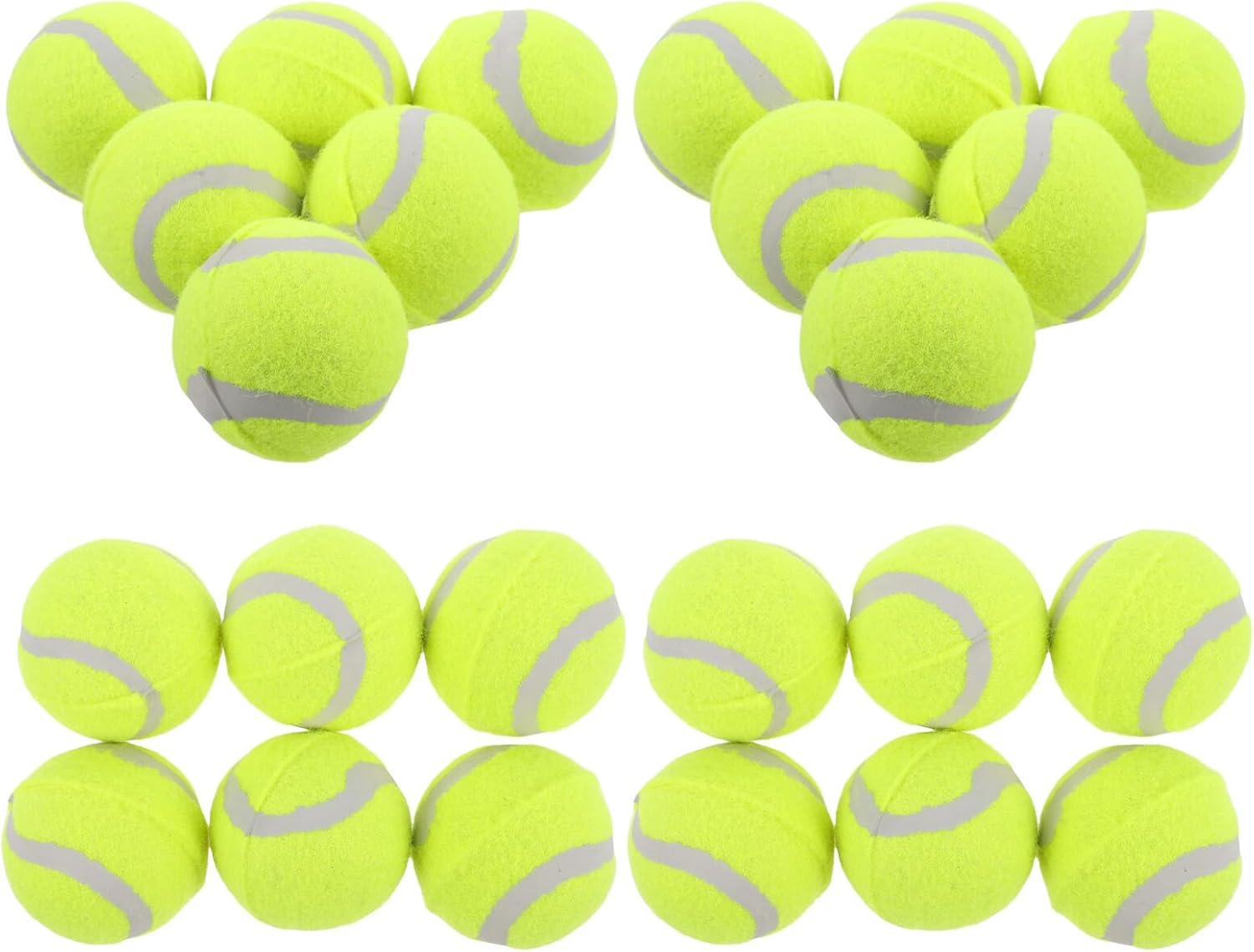 22pcs Dog Tennis Balls Elastic Rubber Interactive Pet Squeaky Play Balls for Small Medium Large Dogs Training and Chewing
