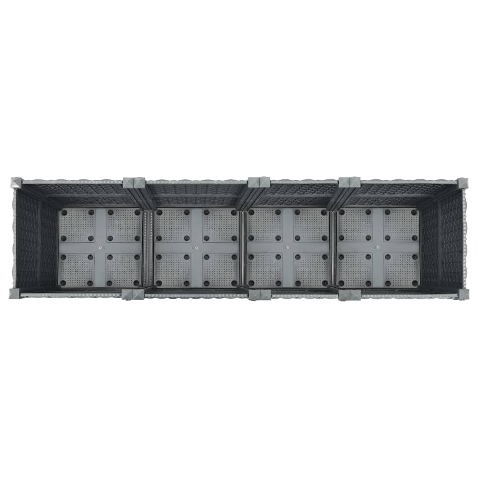 Arriate, Mesa De Cultivo, Huerto Domestico, Arriate De Jardín, Cultivo De Plantas Aromaticas, 160x40x38 cm Polipropileno