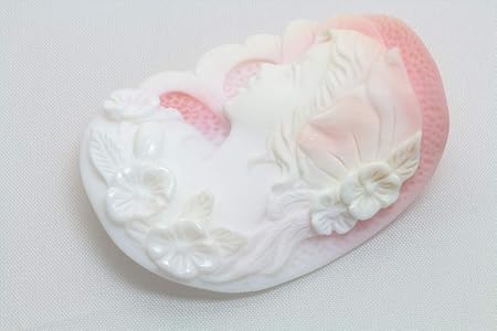 Amazon | 麗しい女性の横顔 コンクシェル カメオ ルース no5 | ルース