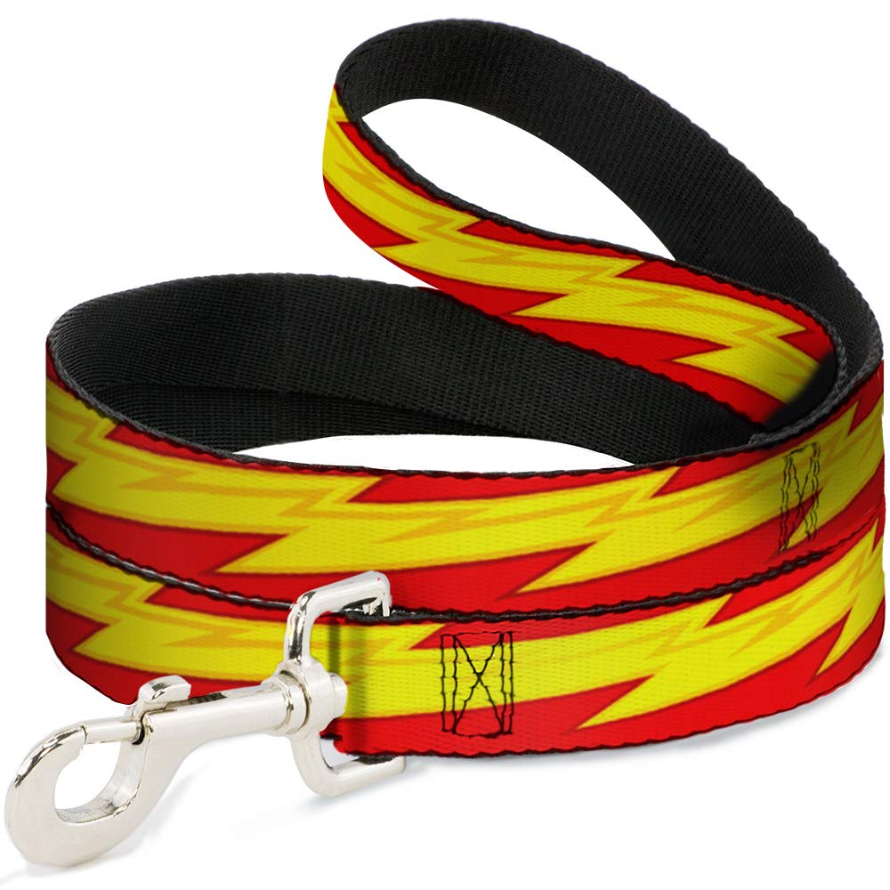 Laisse pour chien The Flash Bolt Stripe jaune 1,2m x 3,8cm Buckle-Down