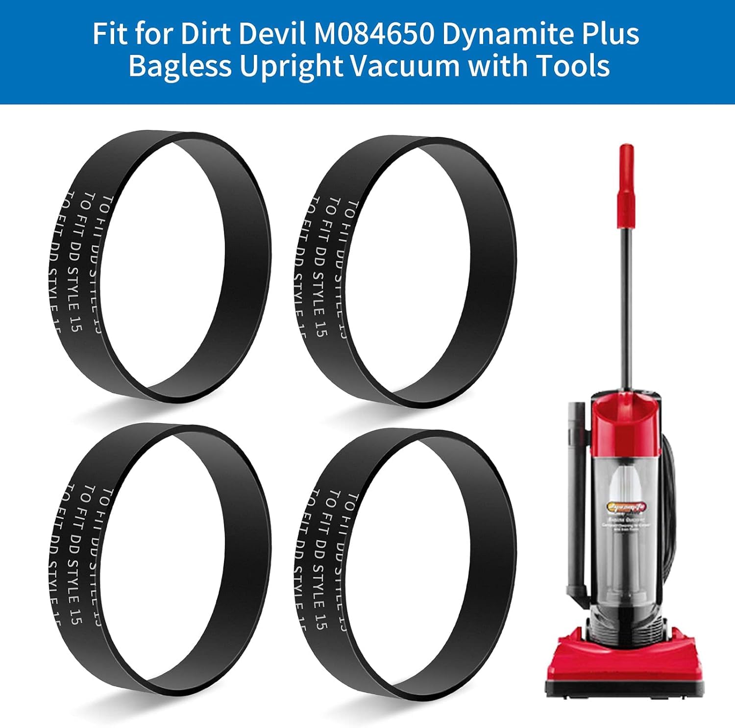 KEEPOW Style 15 Belt for Dirt Devil Vacuum Dynamite/Easy Lite/Extreme