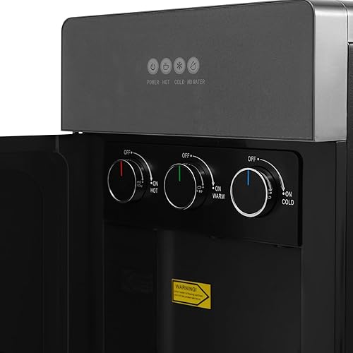 Miniatura 6 de Dispensador de agua para botella de 5 galones, dispensador de agua fría y caliente de carga inferior, fuente de agua de 3 temperaturas, dispensador