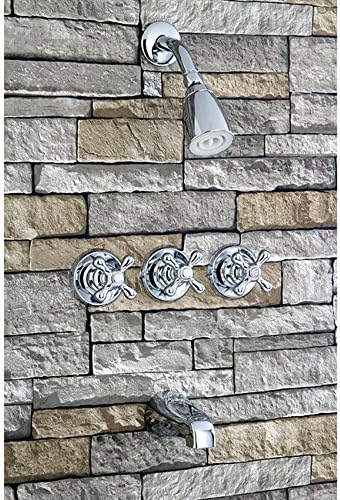 Miniatura 2 de Kingston KB231AX - Llaves de agua para tina y regadera con manivela de 3 cruces