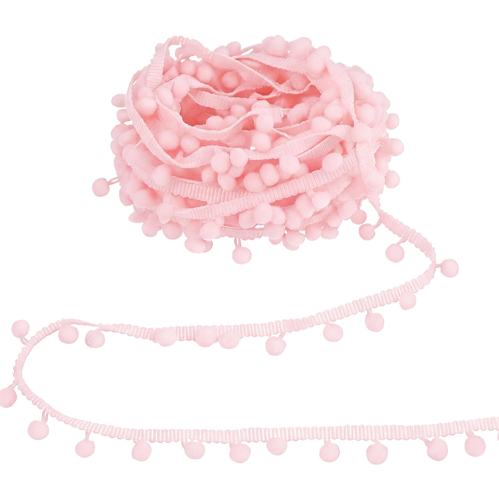 Photo 1 of Hahafelt Pom Pom Trim Ribbon - 30 Yards Pink