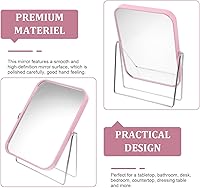 Vista 4 de Beaupretty Espejo cuadrado de escritorio, decoración de mesa, decoración de mesa, espejo en forma de corazón, espejo de mesa, espejo de maquillaje