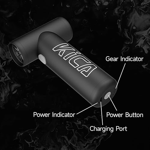 Miniatura 2 de Kica Jetfan 1.0 - Plumero de aire inalámbrico portátil para computadora, tareas domésticas, barbacoas, exteriores, campamentos, barbería, automóvil,