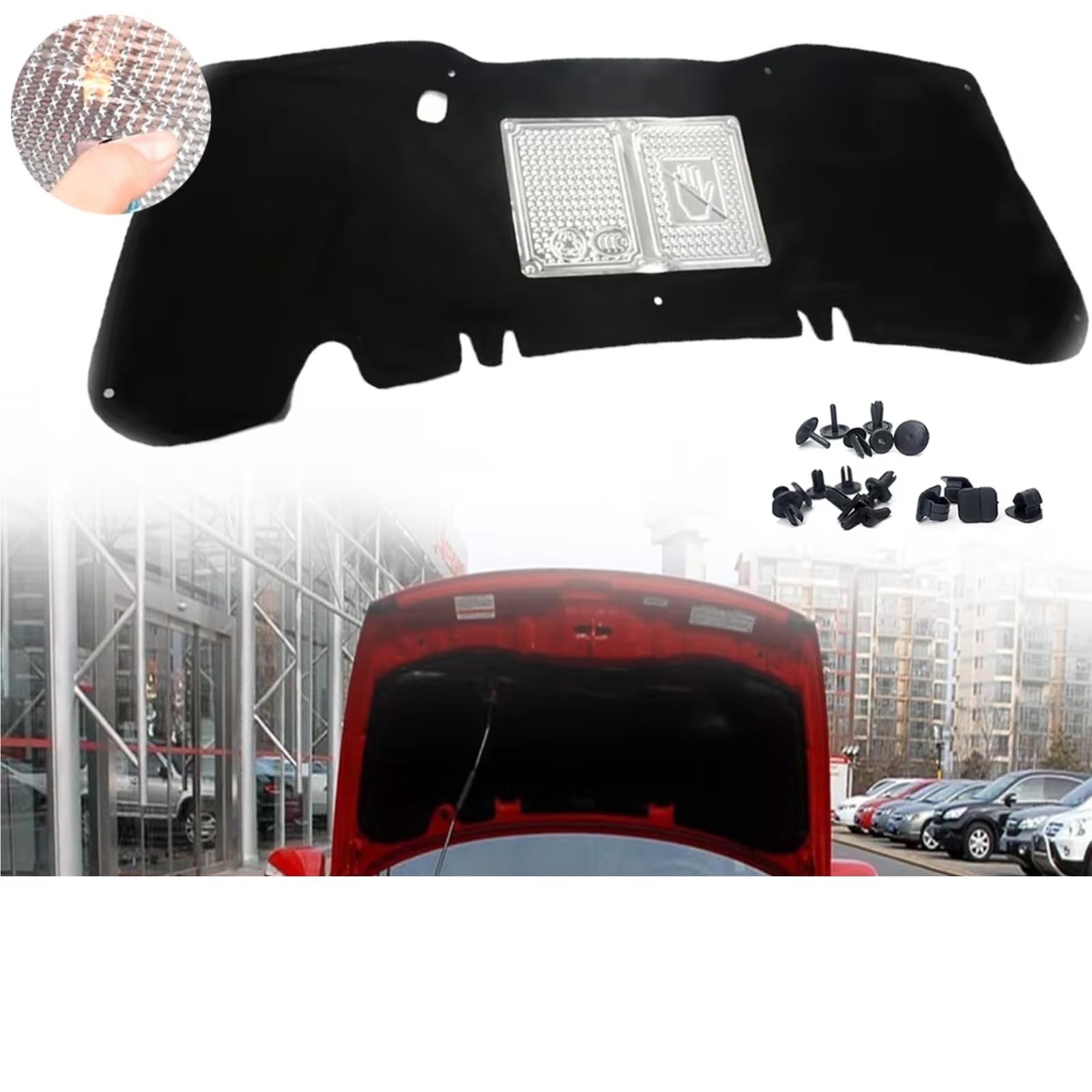 Dämmung Haube Vorne Motorhaube Isolierung Pad Schalldichte Matte Abdeckung Schaum Sound Wärme Kompatibel Mit Civic Für FD 2006 2007 2008 2009 2010 2011