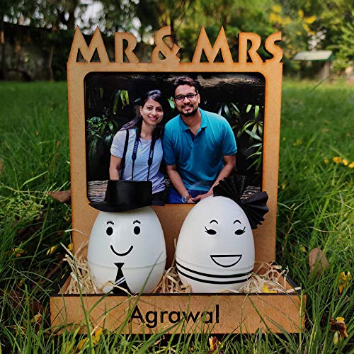 Image of ZOCI VOCI LED Photo Frames Personalized Gifts for Wife /Husband /Couple /Parents (Happy Marriage)