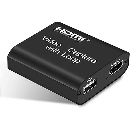 1080P 4K HDMI Video Capture Device With Loop Out Video Capture Card, 60FPS HDMI Game Capture HDMI To USB 2.0 For Game Record Live Streaming Broadcast